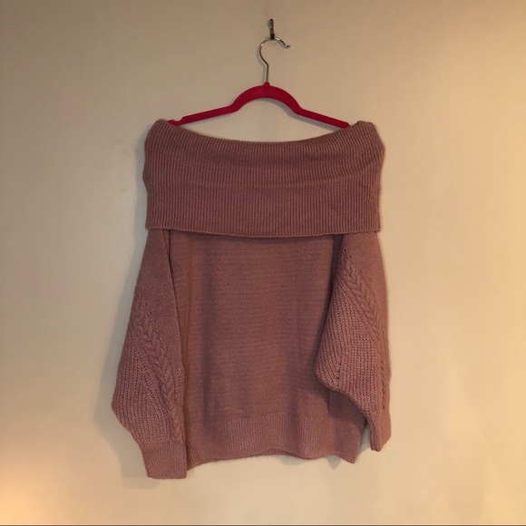 Topshop Off The Shoulder Balloon Sleeve Sweater - Picture 4 of 4